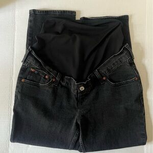 Abercrombie & Fitch Maternity Black Ankle Straight Leg Jeans 26 Short